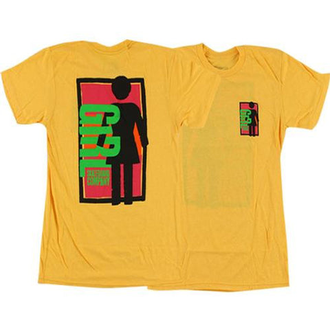 Girl Skateboards T Shirt: Spike It Gold  SALE T Shirts- Edge Boardshop