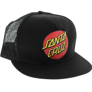 Santa Cruz Skateboard Hat: Dot Mesh Black Hats- Edge Boardshop