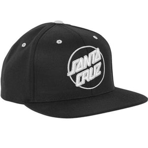 Santa Cruz Skateboard Hat: Dot Logo Twill Black Hats- Edge Boardshop