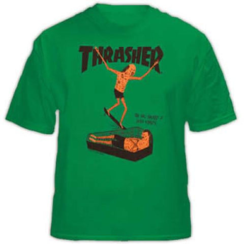 Thrasher T Shirt: Neckface Green