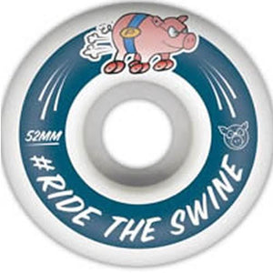 Pig Skateboard Wheels: #Ride 52mm White Wheels- Edge Boardshop