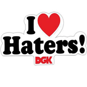 DGK Skateboard Sticker: Haters Stickers- Edge Boardshop