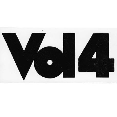 Volume 4 Skateboard Sticker: Vol 4 Logo Die Cut