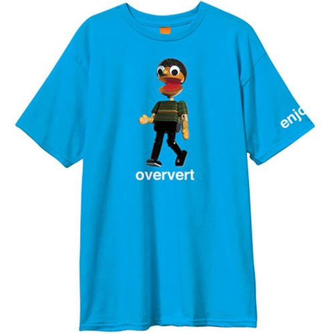 Enjoi Skateboard T-Shirt: Oververt Blue  SALE T Shirts- Edge Boardshop