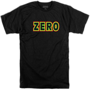 Zero Skateboard T-Shirt: Bold Rasta Black