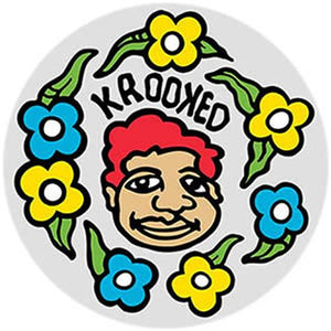 Krooked Skateboards Sticker: Sweatpants 5" Stickers- Edge Boardshop