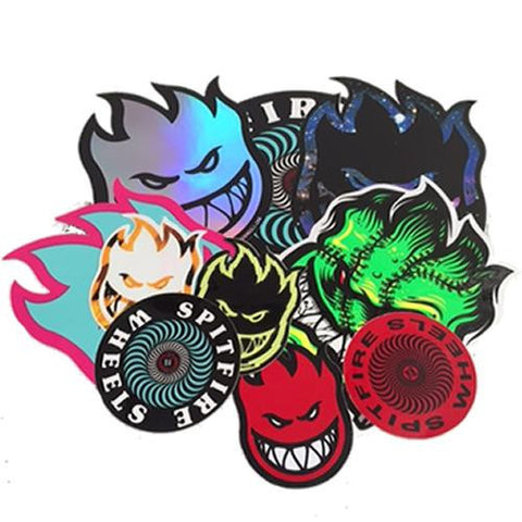 Spitfire Skateboard Sticker: Logo Assorted 10 Pk