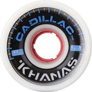 Cadillac Longboard Wheels: Khanas 66mm 80a White Wheels- Edge Boardshop