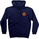 Santa Cruz Sweatshirt: Classic Dot ZIP Hoody Navy Sweatshirts- Edge Boardshop