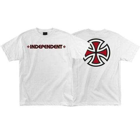 Independent Trucks T Shirt: Bar/Cross White T Shirts- Edge Boardshop