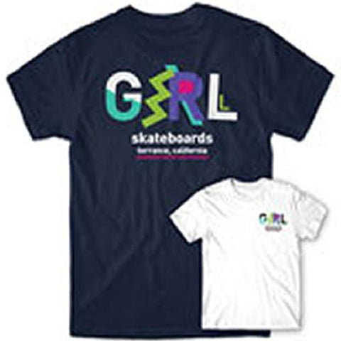 Girl Skateboards T Shirt: Ziggy Navy  SALE T Shirts- Edge Boardshop