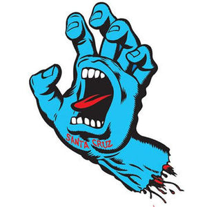 Santa Cruz Skateboard Sticker: Screaming Hand 3 inch Stickers- Edge Boardshop