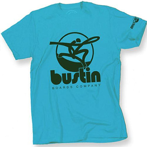 Bustin T Shirt: Oversized Logo Blue T Shirts- Edge Boardshop