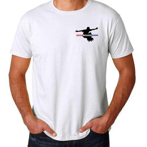 EDGE T Shirt: EDGE Skater Logo White T Shirts- Edge Boardshop