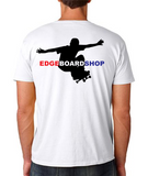 EDGE T Shirt: EDGE Skater Logo White T Shirts- Edge Boardshop