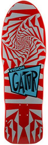 Vision Skateboard Deck: Gator 2 Red Silver