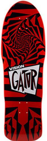 Vision Skateboard Deck: Gator 2 Red Black