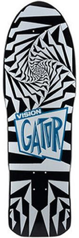 Vision Skateboard Deck: Gator 2 White Black