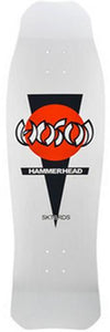 Hosoi Longboard Deck: Hammerhead OG 37 White Boards- Edge Boardshop