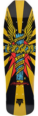 Hosoi Skateboard Deck: Wings 32 Yellow Boards- Edge Boardshop