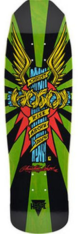 Hosoi Skateboard Deck: Wings 32 Lime Boards- Edge Boardshop