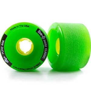 Bustin Longboard Wheels: Five-O Classic 64mm 80a Green Wheels- Edge Boardshop