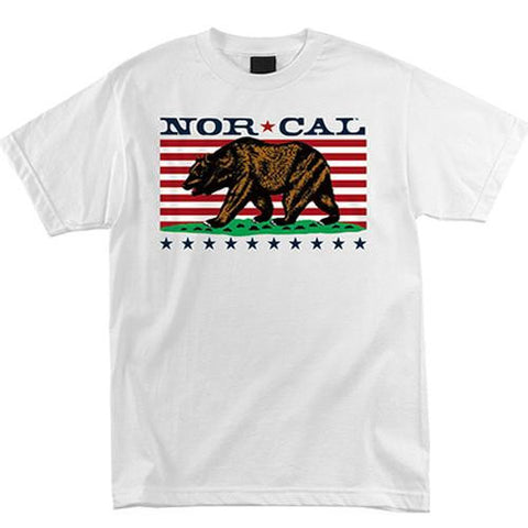 Nor Cal T Shirt: Freedom White SALE T Shirts- Edge Boardshop