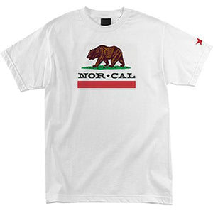 Nor Cal T Shirt: Republic White T Shirts- Edge Boardshop