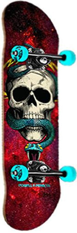 Powell Skateboard Complete: Blacklight Skull Snake Red SALE Boards- Edge Boardshop