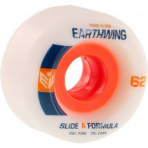 Earthwing Skateboard Wheels:  Slide-A  62mm 100a White Wheels- Edge Boardshop