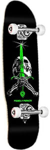 Powell Skateboard Complete: Skull & Sword Black Green 8.0 Boards- Edge Boardshop