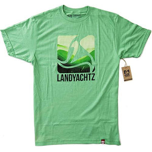 Landyachtz T Shirt: Green Mountains T Shirts- Edge Boardshop