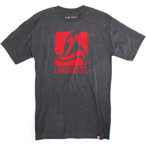 Landyachtz T Shirt: Red Square Logo T Shirts- Edge Boardshop