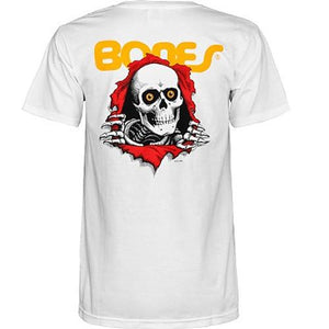 Powell T Shirt: Ripper White T Shirts- Edge Boardshop