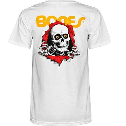 Powell T Shirt: Ripper White T Shirts- Edge Boardshop