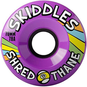 Sector 9 Longboard Wheels: Skiddles 70mm 78a Purple