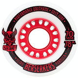 Divine Longboard Wheels: Berserkers 70mm 78a Red Wheels- Edge Boardshop