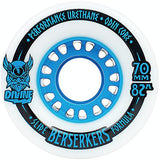 Divine Longboard Wheels: Berserkers 70mm 82a Blue Wheels- Edge Boardshop