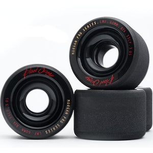 Blood Orange Longboard Wheels: Morgan Pro 60mm 82a BLACK Wheels- Edge Boardshop