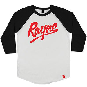 Rayne Longboards T Shirt: Ghost Raglan 3/4 T Shirts- Edge Boardshop