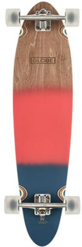 Globe Longboard Complete: Pinner 41 Red Navy Spray Boards- Edge Boardshop