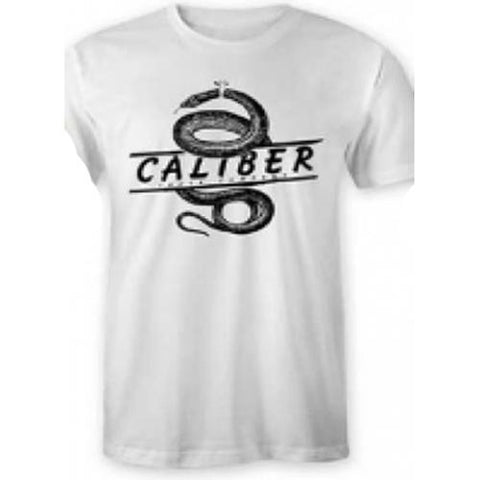 Caliber Trucks T Shirt: Snake White T Shirts- Edge Boardshop