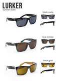 Caliber Sunglasses: Lurker Black Matte Sunglasses- Edge Boardshop