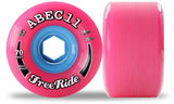 ABEC11 Longboard Wheels: Freeride 70mm 78a Pink Stone Ground Wheels- Edge Boardshop