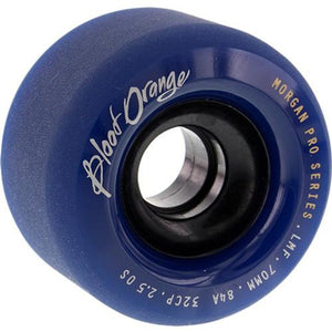 Blood Orange Longboard Wheels: Morgan Midnight 70mm 84a Blue Wheels- Edge Boardshop