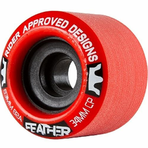 RAD Wheels: Feather 63mm 82a Red Wheels- Edge Boardshop