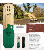 Moonshine Longboard Deck: Hooch Green 38 Boards- Edge Boardshop