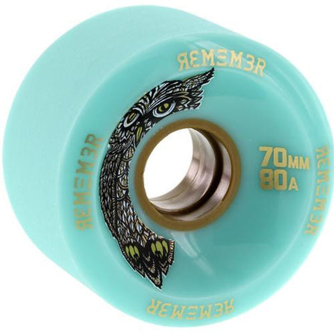 Remember Longboard Wheels: Hoot 70mm 80a Seafoam Wheels- Edge Boardshop