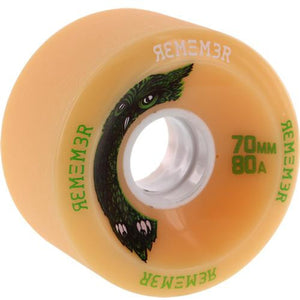 Remember Longboard Wheels: Hoot 70mm 80a Orange Wheels- Edge Boardshop