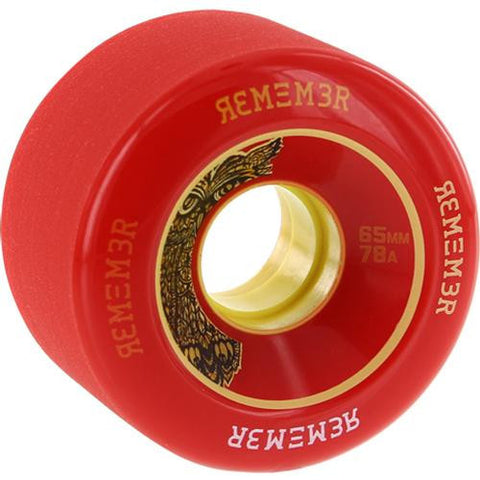 Remember Longboard Wheels: Little Hoot 65mm 78a Red Wheels- Edge Boardshop